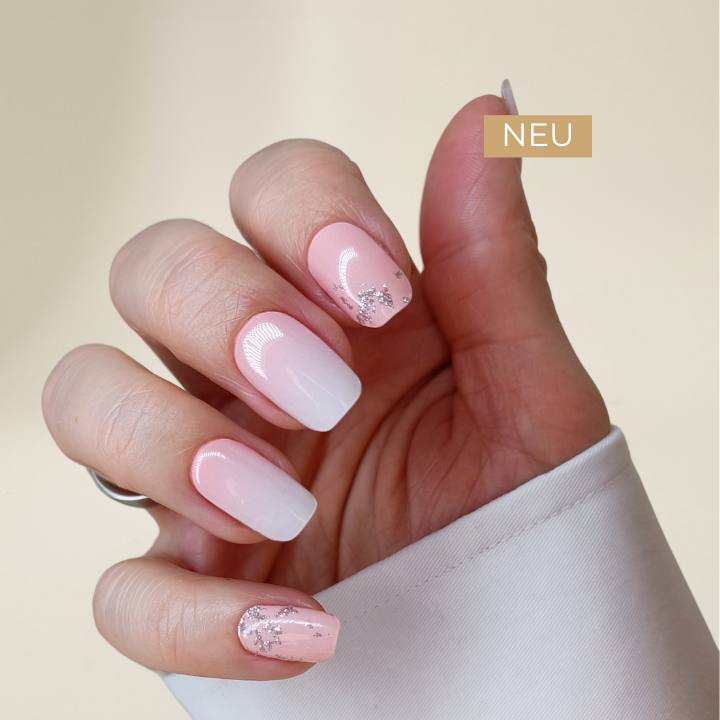Grace babyboomer glitzer UV-Nagelfolie